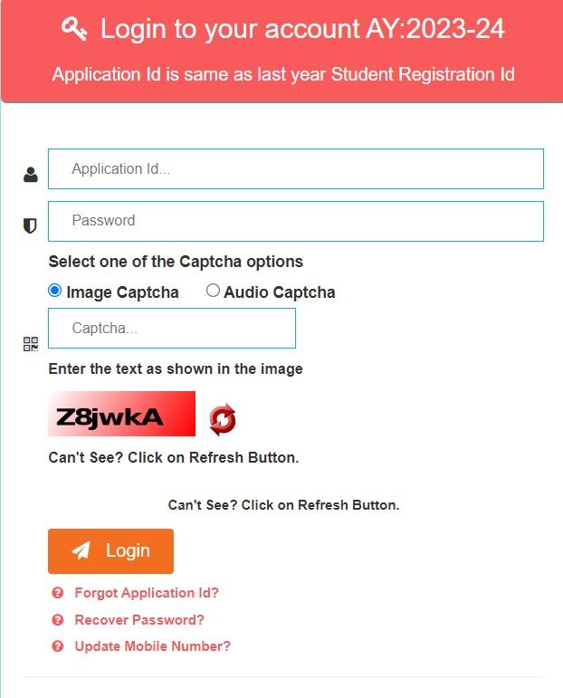 NSP fresh Application for students