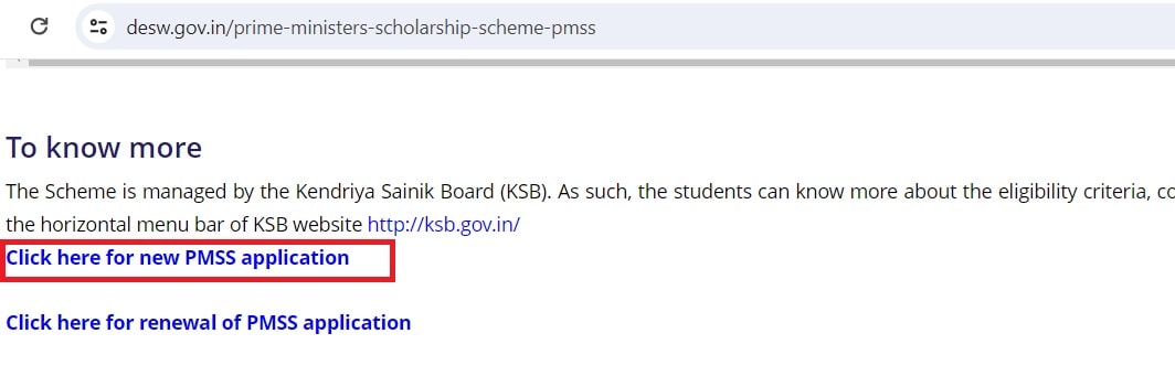 PMSS Scholarship Registration